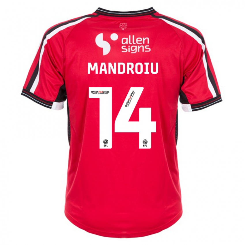 Niño Camiseta Daniel Mandroiu #14 Rojo 1ª Equipación 2023/24 La Camisa México