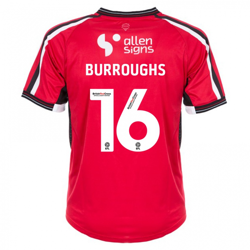 Niño Camiseta Jack Burroughs #16 Rojo 1ª Equipación 2023/24 La Camisa México