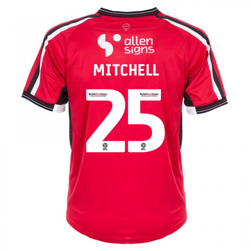 Niño Camiseta Alex Mitchell #25 Rojo 1ª Equipación 2023/24 La Camisa México