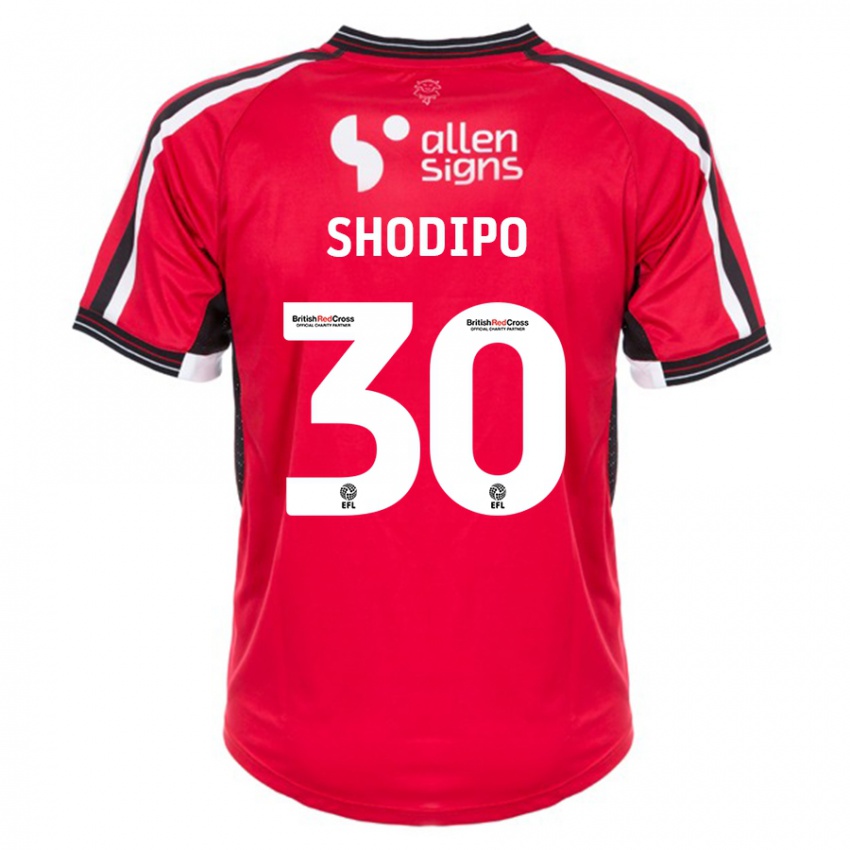 Niño Camiseta Olamide Shodipo #30 Rojo 1ª Equipación 2023/24 La Camisa México