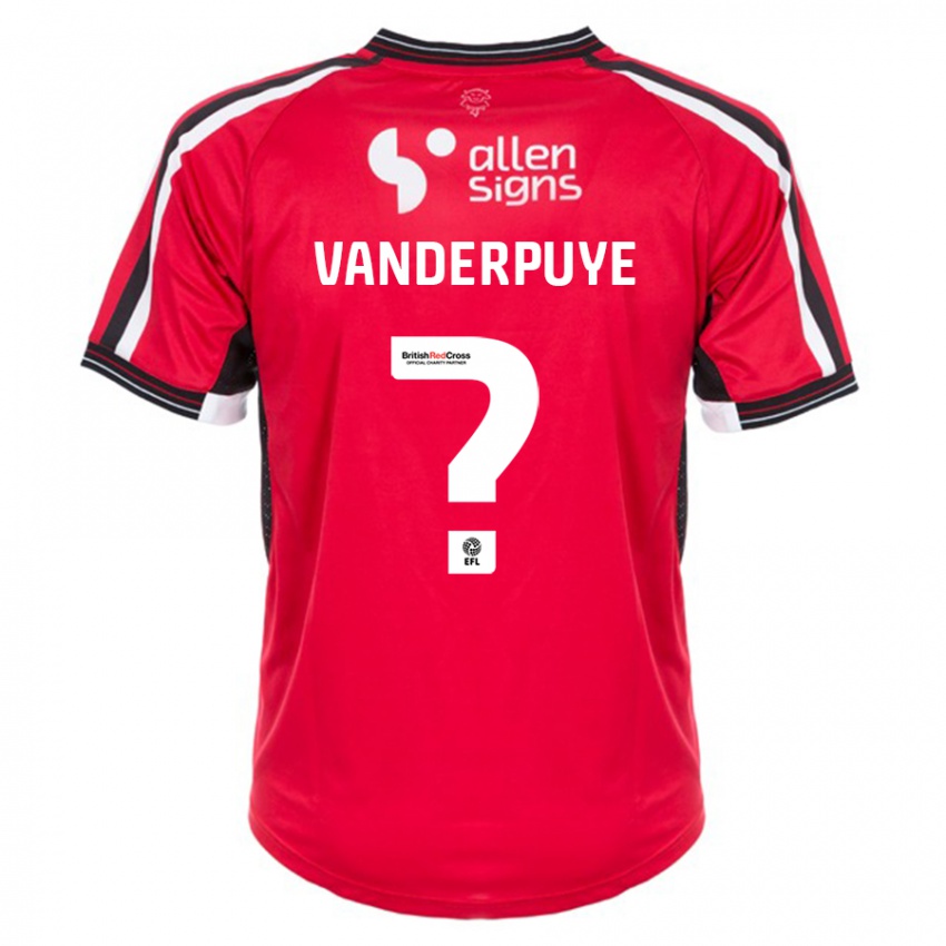 Niño Camiseta Daniel Vanderpuye #0 Rojo 1ª Equipación 2023/24 La Camisa México