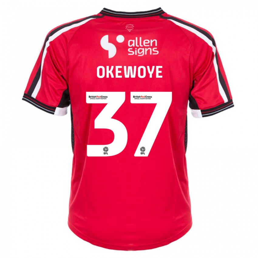 Niño Camiseta Gbolahan Okewoye #37 Rojo 1ª Equipación 2023/24 La Camisa México