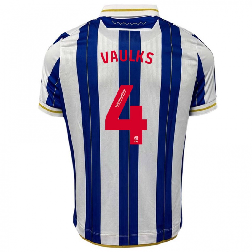 Niño Camiseta Will Vaulks #4 Azul Blanco 1ª Equipación 2023/24 La Camisa México