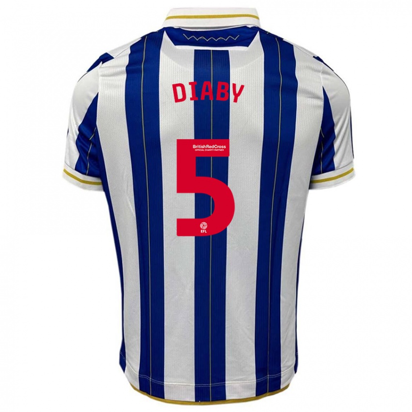 Niño Camiseta Bambo Diaby #5 Azul Blanco 1ª Equipación 2023/24 La Camisa México