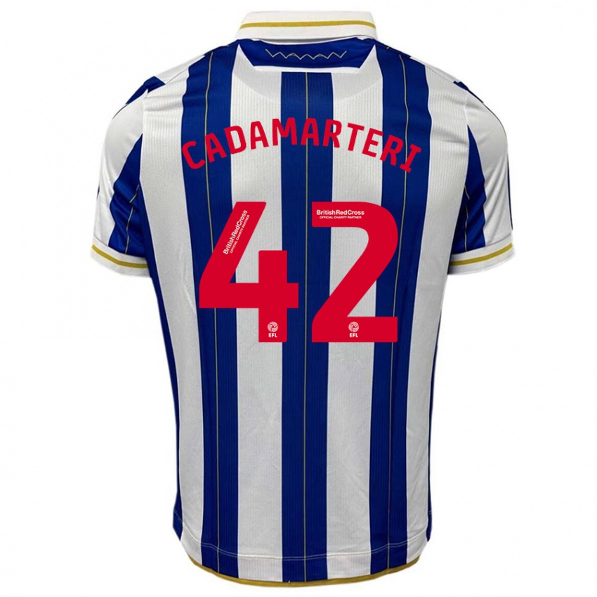 Niño Camiseta Bailey Cadamarteri #42 Azul Blanco 1ª Equipación 2023/24 La Camisa México