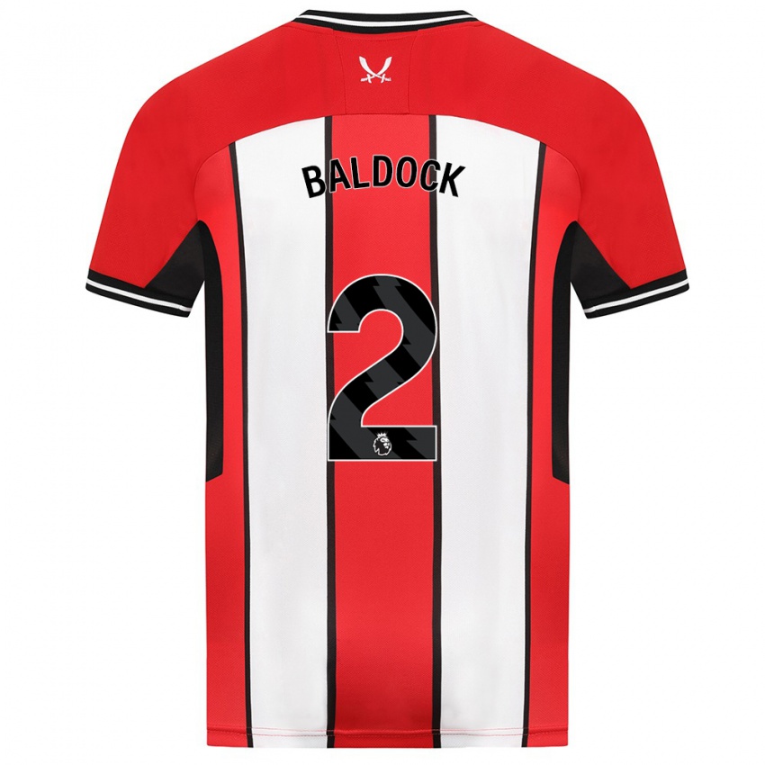 Niño Camiseta George Baldock #2 Rojo 1ª Equipación 2023/24 La Camisa México