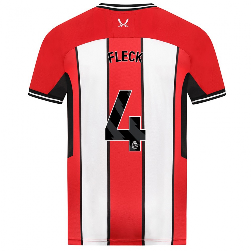 Niño Camiseta John Fleck #4 Rojo 1ª Equipación 2023/24 La Camisa México