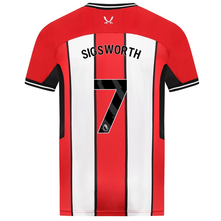 Niño Camiseta Jess Sigsworth #7 Rojo 1ª Equipación 2023/24 La Camisa México