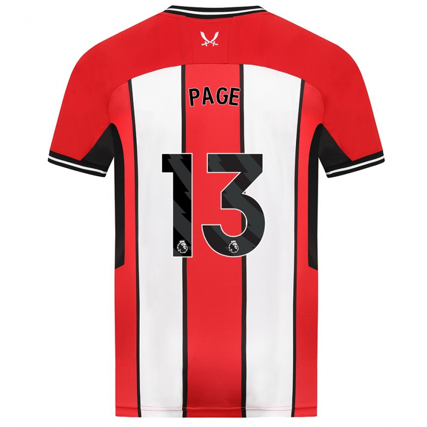 Niño Camiseta Olivia Jane Page #13 Rojo 1ª Equipación 2023/24 La Camisa México