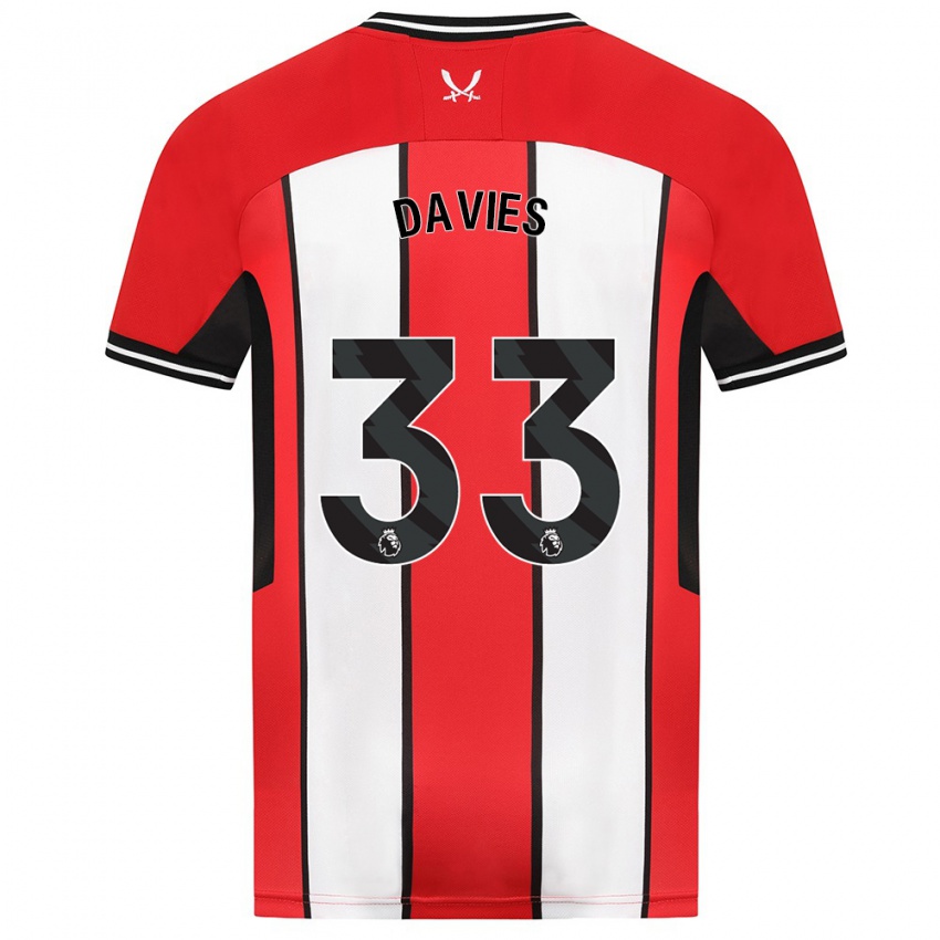 Niño Camiseta Bethan Davies #33 Rojo 1ª Equipación 2023/24 La Camisa México