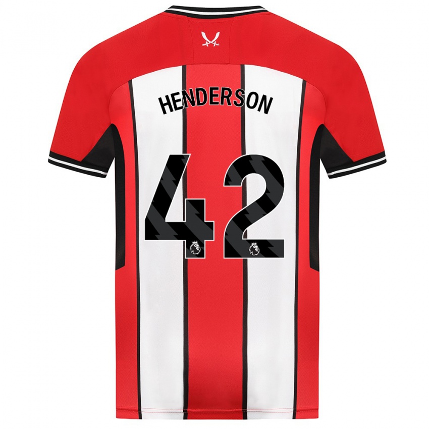 Niño Camiseta Peyton Henderson #42 Rojo 1ª Equipación 2023/24 La Camisa México