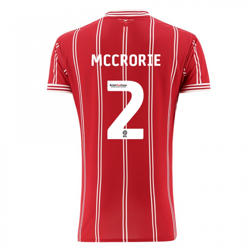 Niño Camiseta Ross Mccrorie #2 Rojo 1ª Equipación 2023/24 La Camisa México