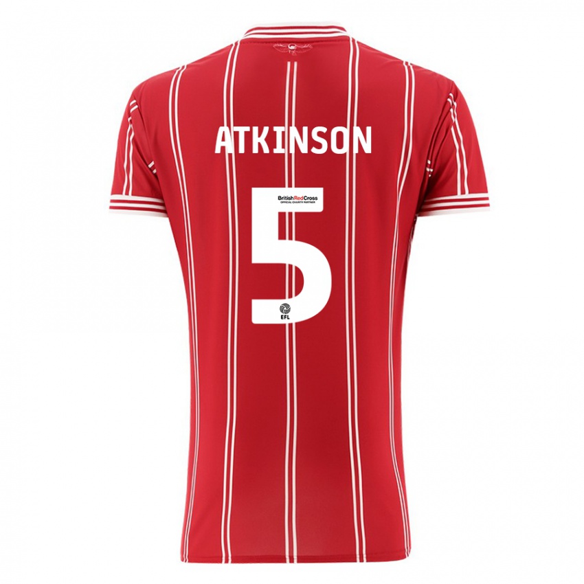 Niño Camiseta Rob Atkinson #5 Rojo 1ª Equipación 2023/24 La Camisa México