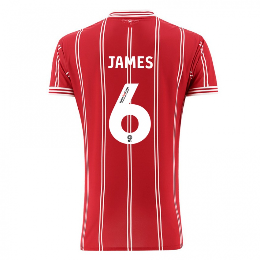 Niño Camiseta Matty James #6 Rojo 1ª Equipación 2023/24 La Camisa México