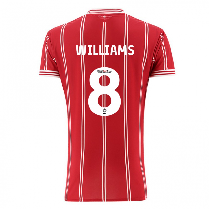 Niño Camiseta Joe Williams #8 Rojo 1ª Equipación 2023/24 La Camisa México