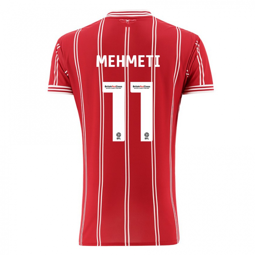 Niño Camiseta Anis Mehmeti #11 Rojo 1ª Equipación 2023/24 La Camisa México