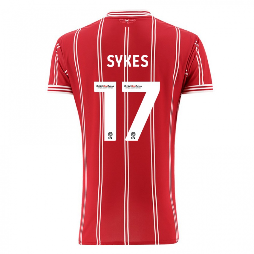 Niño Camiseta Mark Sykes #17 Rojo 1ª Equipación 2023/24 La Camisa México