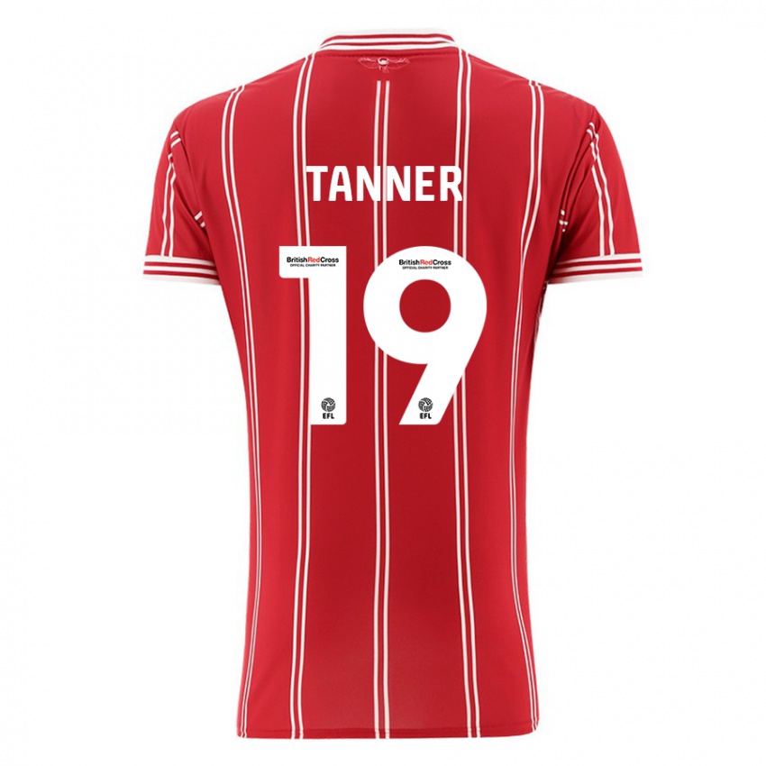 Niño Camiseta George Tanner #19 Rojo 1ª Equipación 2023/24 La Camisa México