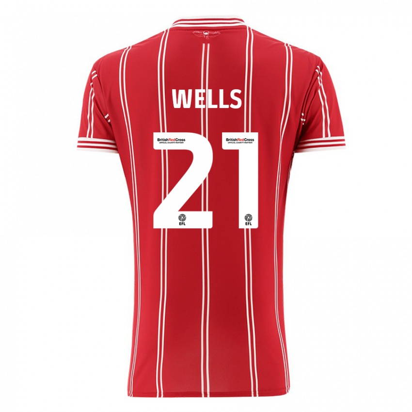 Niño Camiseta Nahki Wells #21 Rojo 1ª Equipación 2023/24 La Camisa México
