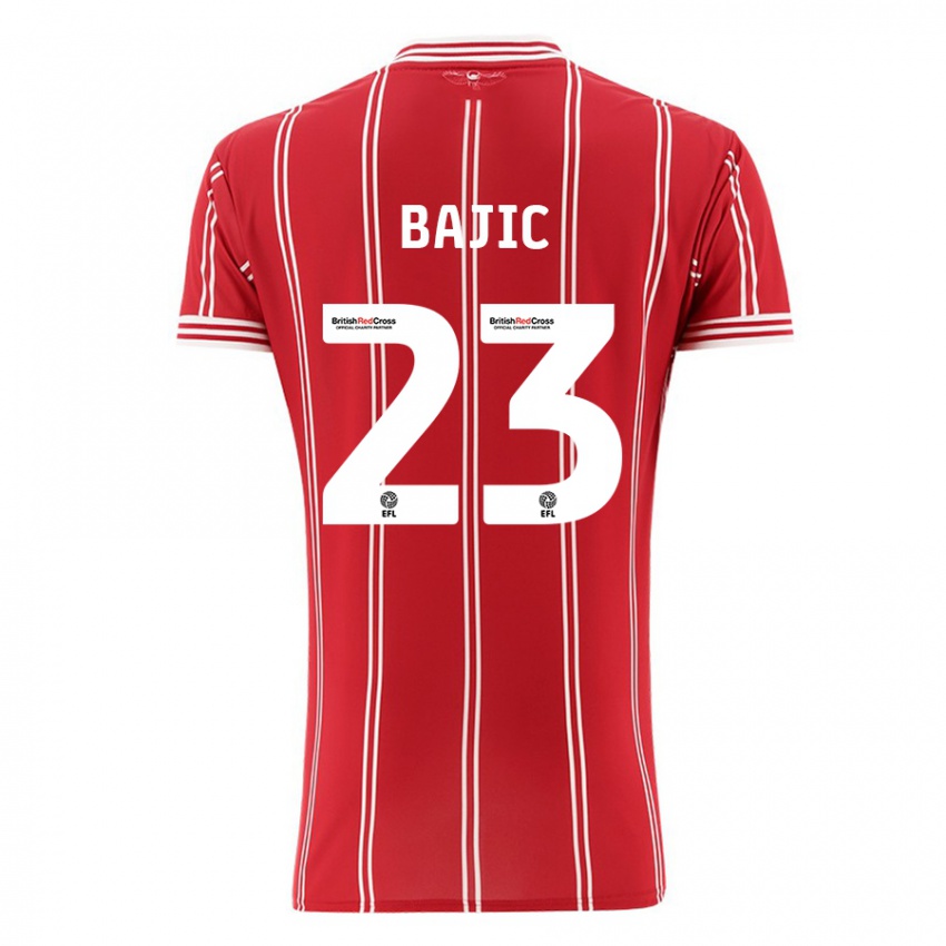 Niño Camiseta Stefan Bajic #23 Rojo 1ª Equipación 2023/24 La Camisa México