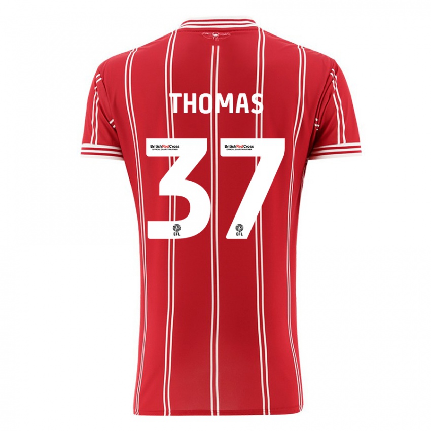 Niño Camiseta Olly Thomas #37 Rojo 1ª Equipación 2023/24 La Camisa México