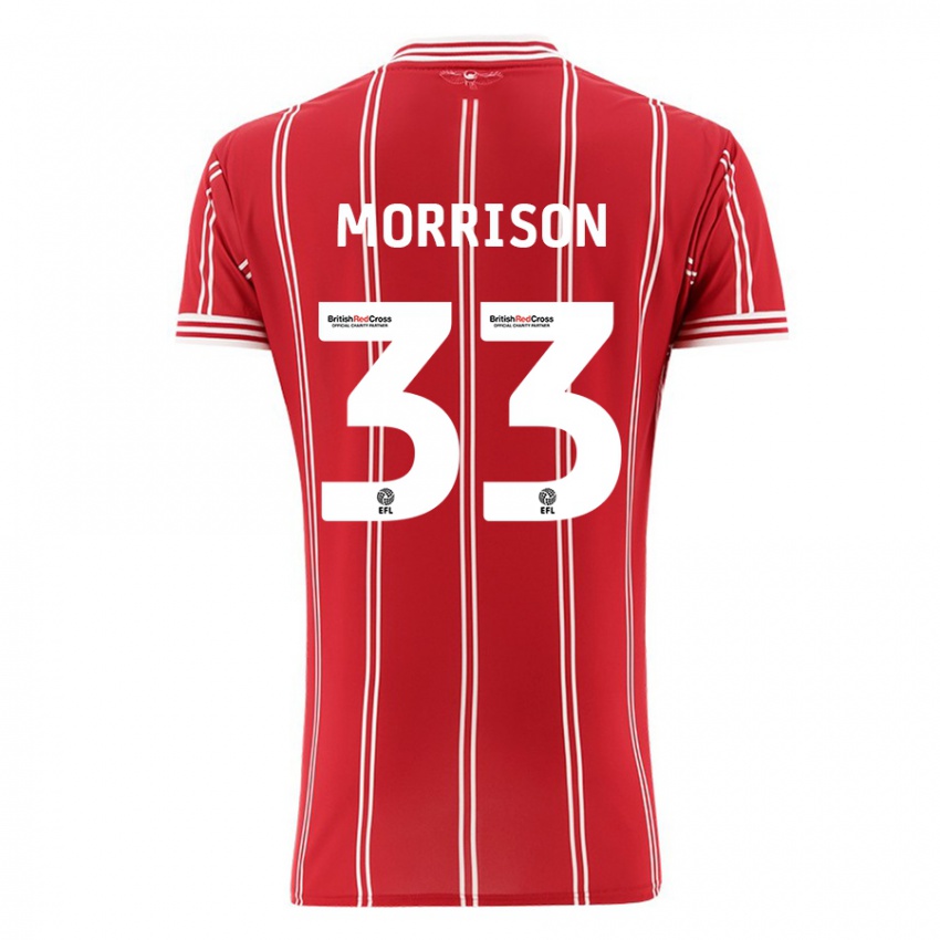 Niño Camiseta Elijah Morrison #33 Rojo 1ª Equipación 2023/24 La Camisa México