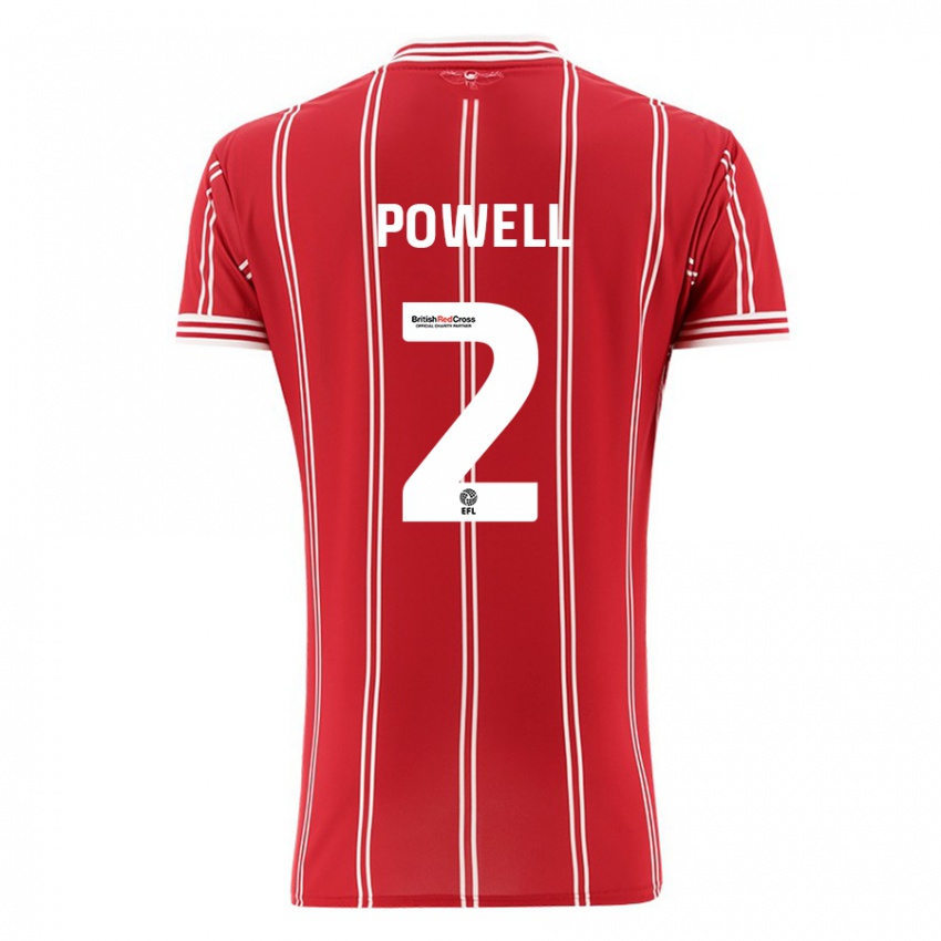 Niño Camiseta Ella Powell #2 Rojo 1ª Equipación 2023/24 La Camisa México