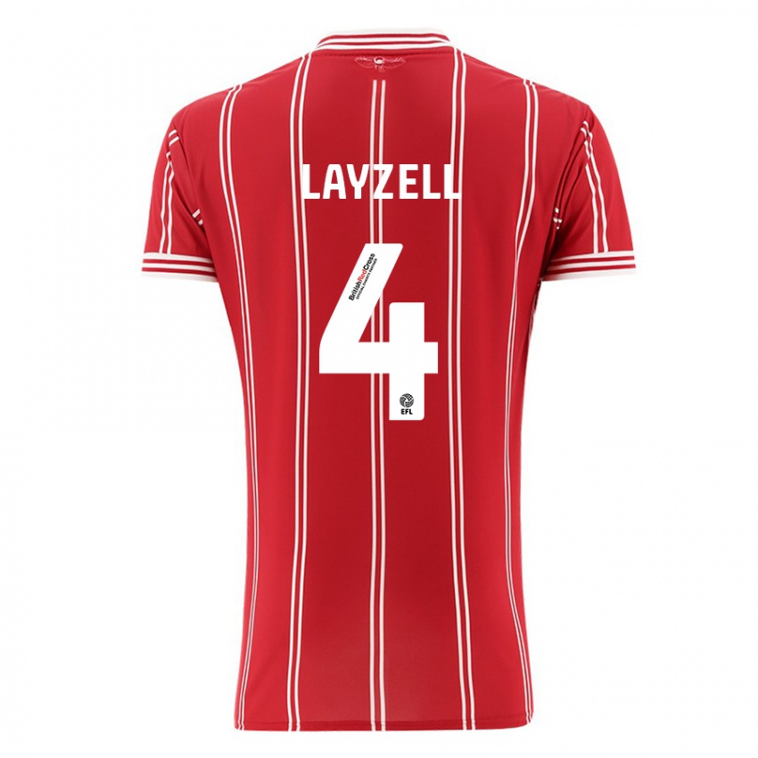 Niño Camiseta Naomi Layzell #4 Rojo 1ª Equipación 2023/24 La Camisa México