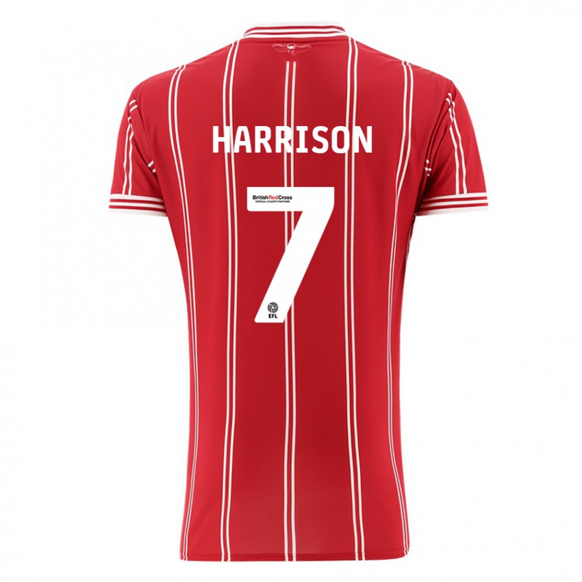 Niño Camiseta Abi Harrison #7 Rojo 1ª Equipación 2023/24 La Camisa México