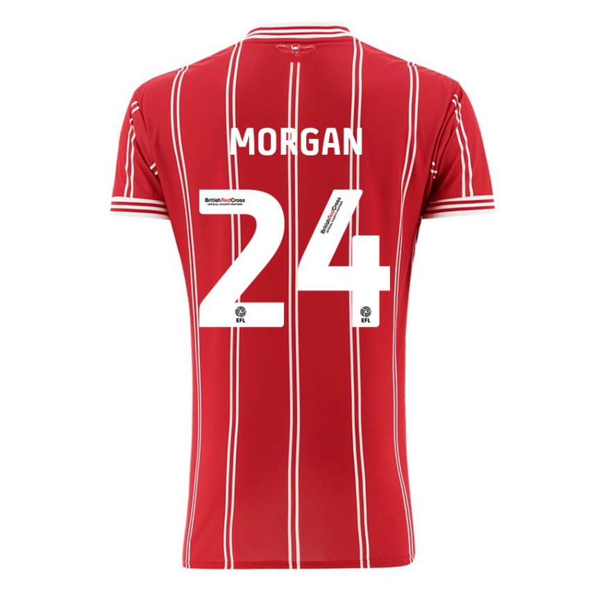 Niño Camiseta Ffion Morgan #24 Rojo 1ª Equipación 2023/24 La Camisa México