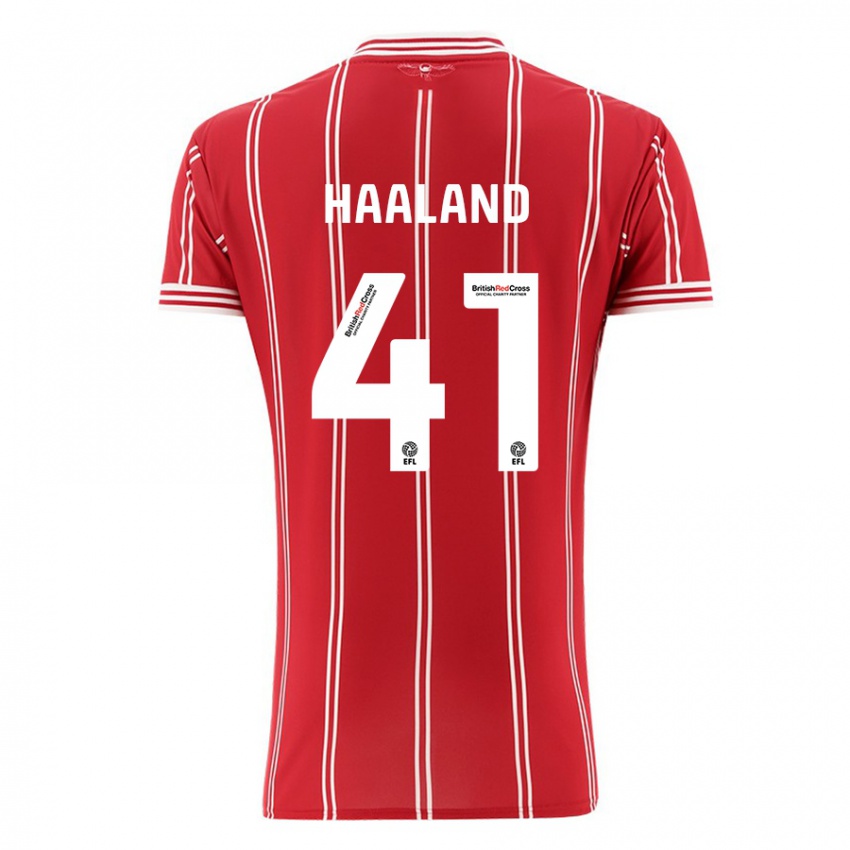 Niño Camiseta Benedicte Haaland #41 Rojo 1ª Equipación 2023/24 La Camisa México