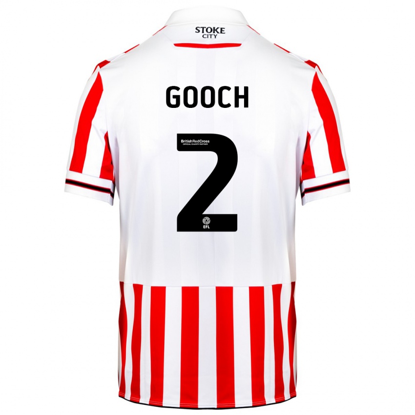 Niño Camiseta Lynden Gooch #2 Rojo Blanco 1ª Equipación 2023/24 La Camisa México