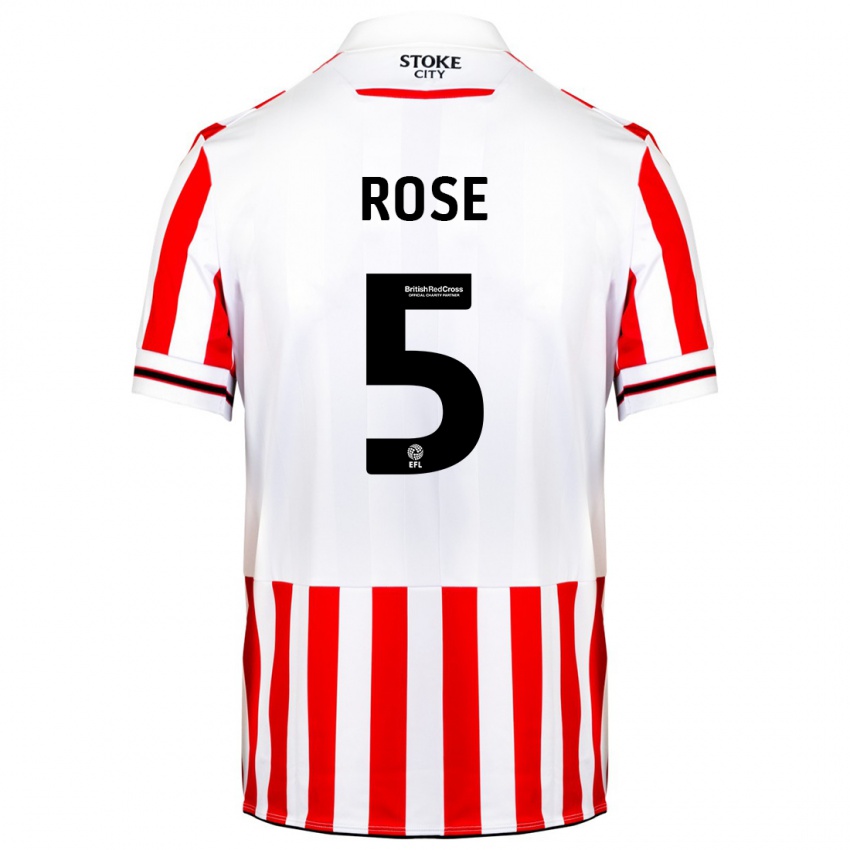 Niño Camiseta Michael Rose #5 Rojo Blanco 1ª Equipación 2023/24 La Camisa México