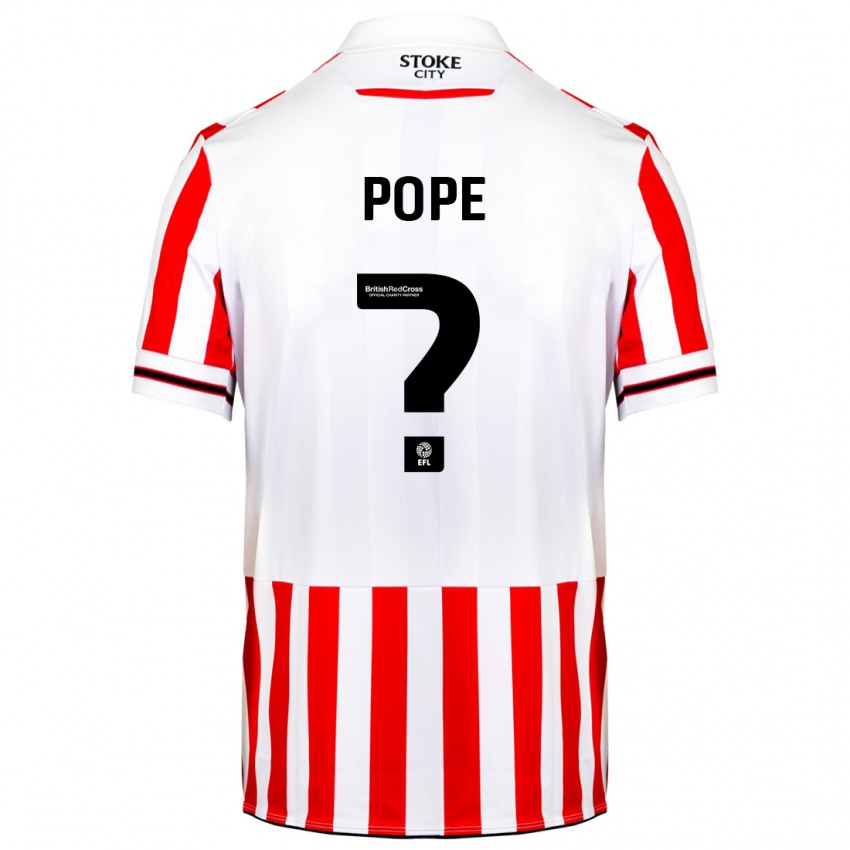 Niño Camiseta Ollie Pope #0 Rojo Blanco 1ª Equipación 2023/24 La Camisa México