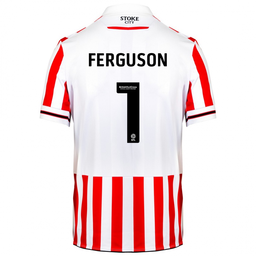 Niño Camiseta Georgie Ferguson #1 Rojo Blanco 1ª Equipación 2023/24 La Camisa México