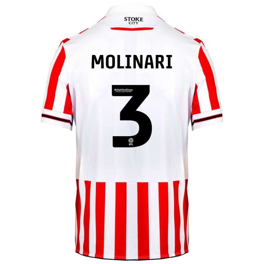 Niño Camiseta Lucia Molinari #3 Rojo Blanco 1ª Equipación 2023/24 La Camisa México