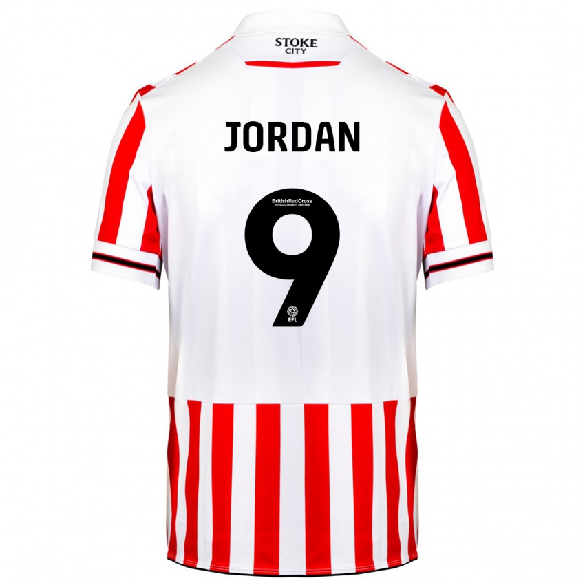 Niño Camiseta Saffron Jordan #9 Rojo Blanco 1ª Equipación 2023/24 La Camisa México