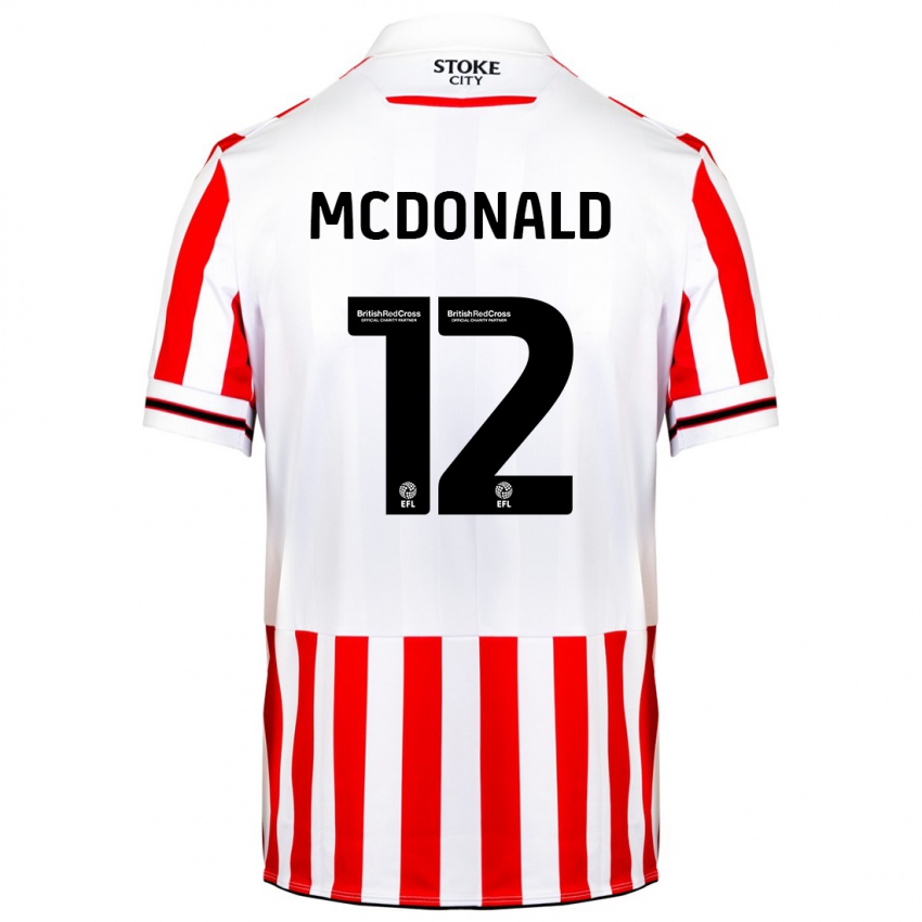 Niño Camiseta Kayleigh Mcdonald #12 Rojo Blanco 1ª Equipación 2023/24 La Camisa México