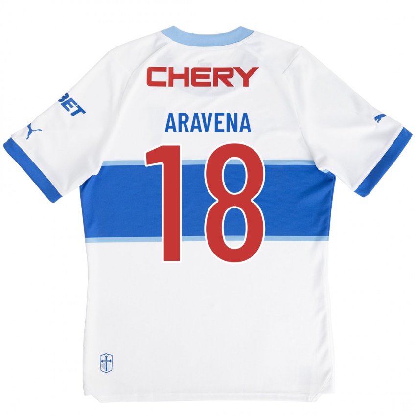 Niño Camiseta Alexander Aravena #18 Blanco 1ª Equipación 2023/24 La Camisa México