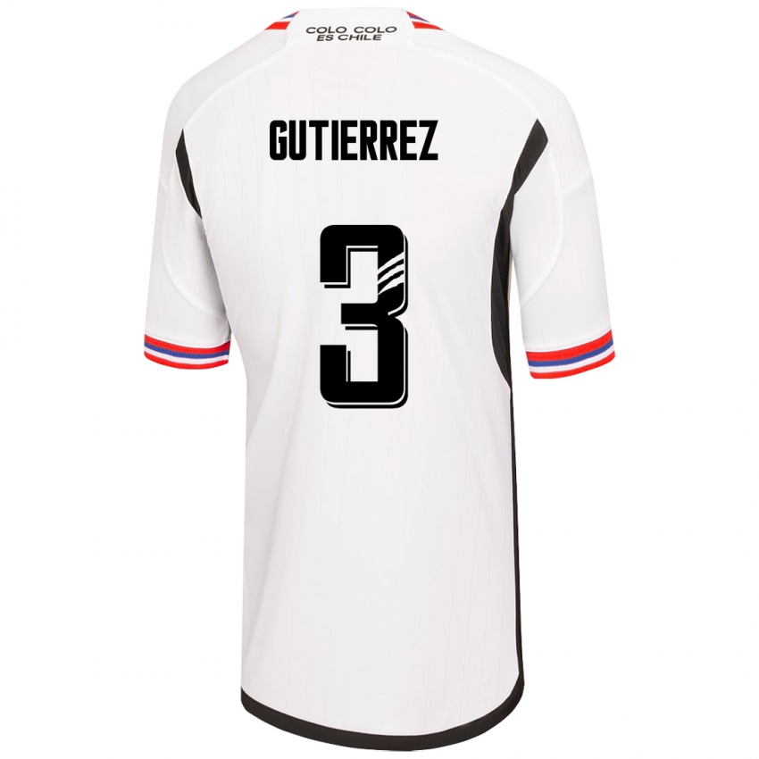 Niño Camiseta Daniel Gutiérrez #3 Blanco 1ª Equipación 2023/24 La Camisa México