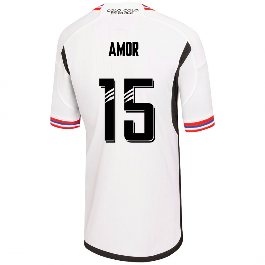 Niño Camiseta Emiliano Amor #15 Blanco 1ª Equipación 2023/24 La Camisa México