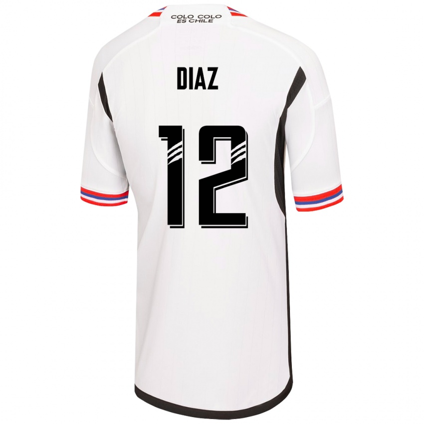 Niño Camiseta Javiera Díaz #12 Blanco 1ª Equipación 2023/24 La Camisa México