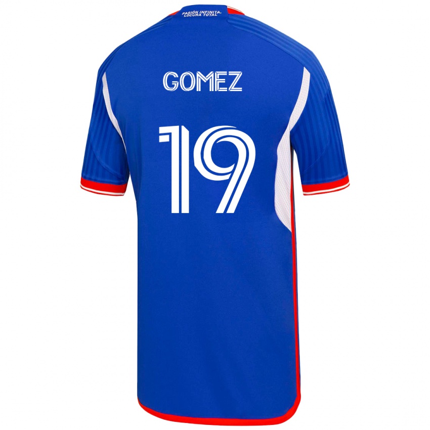 Niño Camiseta Juan Pablo Gómez #19 Azul 1ª Equipación 2023/24 La Camisa México