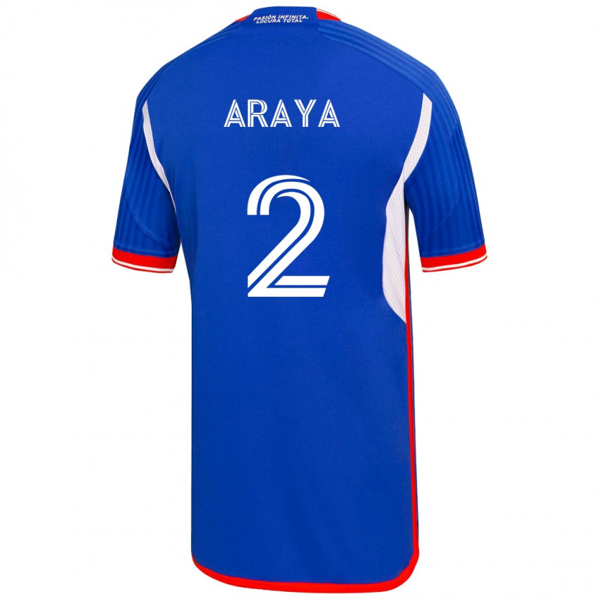 Niño Camiseta Fernanda Araya #2 Azul 1ª Equipación 2023/24 La Camisa México