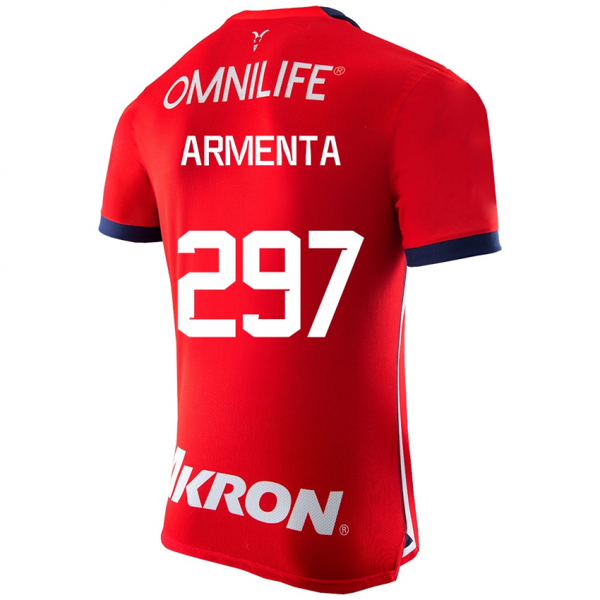 Niño Camiseta Deibith Armenta #297 Rojo 1ª Equipación 2023/24 La Camisa México