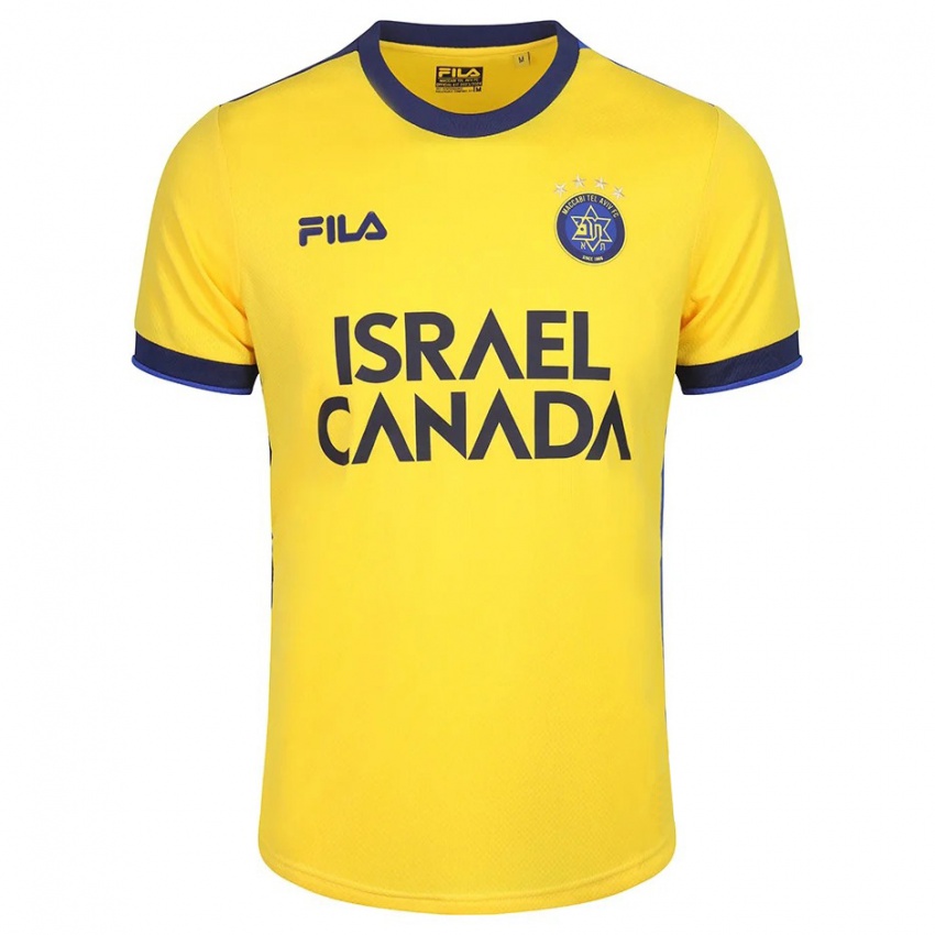 Niño Camiseta Noam Schwartz #0 Amarillo 1ª Equipación 2023/24 La Camisa México