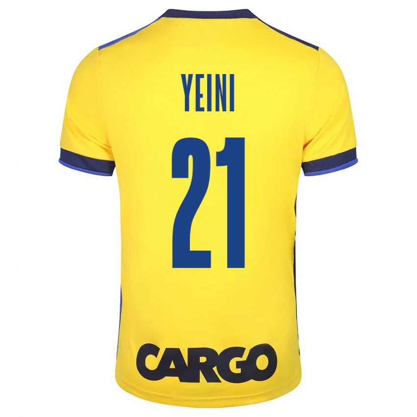 Niño Camiseta Sheran Yeini #21 Amarillo 1ª Equipación 2023/24 La Camisa México