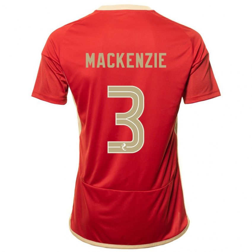 Niño Camiseta Jack Mackenzie #3 Rojo 1ª Equipación 2023/24 La Camisa México