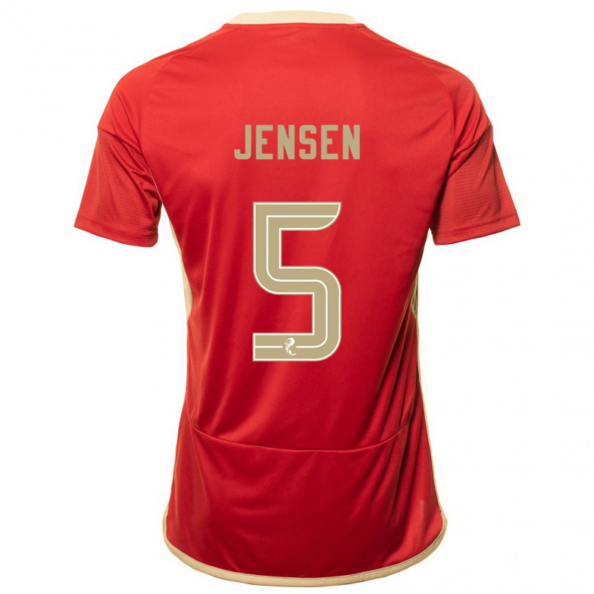 Niño Camiseta Richard Jensen #5 Rojo 1ª Equipación 2023/24 La Camisa México