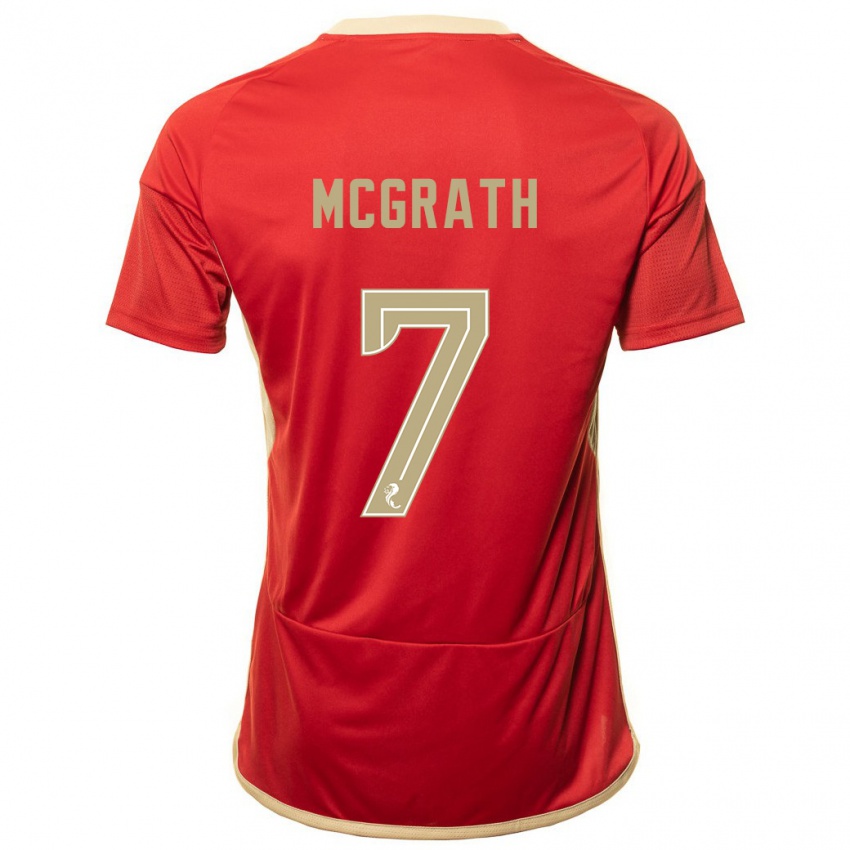 Niño Camiseta Jamie Mcgrath #7 Rojo 1ª Equipación 2023/24 La Camisa México